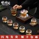 境坊間炫彩千里江山水晶玻璃茶具家用蓋碗茶杯泡茶碗帶禮盒送禮領(lǐng)導(dǎo)長輩 炫彩水晶玻璃茶具