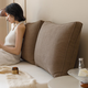 南極人（Nanjiren）床頭靠墊靠背軟包沙發(fā)腰靠枕護背腰枕可拆洗靠背輕奢純色組合兩用 面包塊-鹿絨咖【柔軟舒適 支撐力強】 75cm*50cm*15cm 含枕芯 單獨一只
