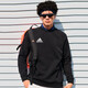 阿迪達(dá)斯 （adidas）衛(wèi)衣男圓領(lǐng)套頭衫春季防風(fēng)保暖長袖外套 黑白（棉） M 
