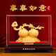 聚善緣事事如意柿子擺件絨沙金招財(cái)客廳玄關(guān)酒柜高檔裝飾品喬遷新居禮物 絨沙金特大事事如意37.5*21.5*26