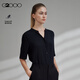 G2000肌理感/商場(chǎng)同款女裝2025春夏寬松剪裁短袖休閑襯衫 黑色  36 