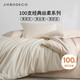 潔帛（JIEBO）A類100S新疆長絨棉 全棉四件套 雙人加大床笠款輕奢風套件