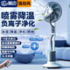 林邊噴霧風(fēng)扇家用落地扇大風(fēng)力智能負(fù)離子凈化加濕降溫工業(yè)水冷霧化扇臥室客廳夜燈氛圍落地加濕電風(fēng)扇 白色18寸智能語音【負(fù)離子凈化/5L水箱/夜燈】