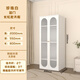 優(yōu)益匠鋼制奶油風(fēng)彩色衣柜家用可組合玻璃門(mén)收納柜大衣櫥臥室柜子儲物柜 奶白-雙門(mén)圓弧800*550*2000