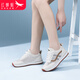 紅蜻蜓休閑鞋女小白鞋網(wǎng)面女鞋運動鞋女ins潮德訓(xùn)鞋C0TTN06172L杏色38