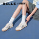 百麗（Belle）小輕甘2.0透氣休閑鞋女2025夏新商場同款舒適德訓(xùn)鞋D3W1DBM5 米白色 37 (235mm)