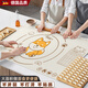 天焙硅膠揉面墊面板廚房搟面墊子食品級和面墊案板烘焙三件套 米色-可愛(ài)小狗款 90*60cm【特大號】