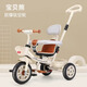 鳳凰 兒童三輪車(chē)腳踏車(chē)遛娃1-6歲寶寶手推車(chē)可推可騎兒童車(chē)敞篷自行車(chē) 【寶貝熊】三合一鈦空輪