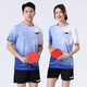 蝴蝶球衣乒乓球服男女短袖套裝夏季運動服速干比賽印字羽毛球服定制隊衣 紫色 2XL