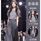圣保美休閑褲女裝夏季2025新款女士小個(gè)子輕熟衣服顯瘦闊腿褲子兩件套裝 兩件套裝 S