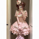 凱安尼（KAIANNI）Lolita洛麗塔蛋糕裙公主風(fēng)可愛甜美公主裙洛麗塔連衣裙 接袖+粉色連衣裙 送發(fā)夾 M