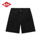 Lee Cooper/李庫珀 男士黑色短褲夏季新款潮牌時(shí)尚寬松簡(jiǎn)約牛仔五分褲男 黑色 XL 【建議130-140斤左右】
