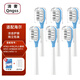 清奢適配Haier海爾電動牙刷頭HTA2-HYB/JYL小摩刷替換刷頭HT21-HYB/SHF/HT11/HTA1/HTV-11/T11牙刷頭 6支 舒適清潔款