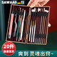 颯望【德國】采耳工具套裝打挖踩掏油耳朵耳勺神器鵝毛棒毛毛專用全套 專業(yè)采耳20件套木盒裝