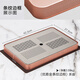 ORTOR茶盤(pán)小型家用簡(jiǎn)約功夫茶具儲水式長(cháng)方形茶盤(pán)茶具瀝水托盤(pán) 中號（優(yōu)雅金條紋邊框）儲水茶盤(pán)
