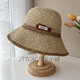 JTTCAC日本帽子女夏季鏤空遮陽(yáng)帽可折疊防曬度假手工編織草帽太陽(yáng)沙灘帽 米卡色 可調節(送防風(fēng)繩)