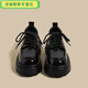 壹號鳳厚底樂(lè )福鞋女春秋季復古日系jk英倫學(xué)院風(fēng)小皮鞋女鞋 黑色亮光 35 -價(jià)格