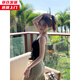 槿城美背吊帶2025新款爆款女內(nèi)搭黑色背心外穿帶胸墊打底甜辣小上衣夏 黑色 可調(diào)節(jié)【固定胸墊】GF633