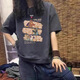 森馬（Semir）2025年新款純棉短袖T恤女夏季美式潮牌大碼女裝寬松休閑打底上衣 鐵灰色 (小鹿) M 95-110斤