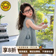 G.DUCKKIDS小黃鴨女寶寶夏季牛仔連衣裙洋氣無(wú)袖背心裙2025新款小女孩公主裙 藍(lán)色 110 (建議98-105cm 3-4周歲）