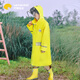 lemonkid兒童雨衣男女童寶寶外套學(xué)生大童全身防水雨服雨披 活力黃 XXL