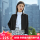 哥弟真的好（GIRDEAR）女裝彼得潘領(lǐng)短款拉鏈夾克外套女8400031 黑 M (3碼)