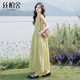 絲柏舍圓領(lǐng)連衣裙2025夏季新款女裝文藝優(yōu)雅大裙擺無(wú)袖背心裙