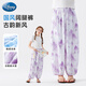 迪士尼兒童防蚊褲女童燈籠褲夏季薄款中國風(fēng)褲子冰絲褲SM97837 黛紫150