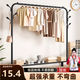 霓峰簡易衣帽架落地多功能家用客廳室內(nèi)晾掛衣服架入戶落地臥室衣架子 【基礎款】黑色110cm寬-雙邊樹杈
