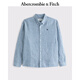 ABERCROMBIE & FITCH【李現(xiàn)同款】男裝25春夏美式經(jīng)典小麋鹿亞麻混紡襯衫KI125-5085 藍(lán)色 M (180/100A)