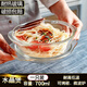 勤凱玻璃碗帶蓋微波爐專(zhuān)用的碗耐高溫加熱器皿家用泡面碗大湯碗蒸蛋碗 帶蓋水晶煲700ml
