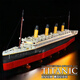 樂(lè )高難度的中國積木成人高難度巨大型拼裝玩具輪船擺件生日禮物 泰坦尼克號巨輪【9090顆?！慷Y盒
