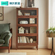 林氏家居美式書(shū)柜帶門(mén)落地儲物柜展示柜家用立柜收納柜子 AS2X-A