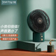 卡蛙（SmartFrog）USB小風(fēng)扇大風(fēng)力臺式桌面扇家用電風(fēng)扇辦公室宿舍小電扇靜音臥室搖頭手持扇 暗夜綠【8檔大風(fēng)力】