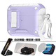 鈉鐺適用蘋(píng)果airpodspro3保護套磁吸自動(dòng)彈蓋Airpodspro第三代降噪版鎖扣耳機殼創(chuàng  )意手機支架軟殼防摔 紫色 蘋(píng)果 Airpods Pro3【25年9月新耳機】