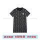 MLB基礎(chǔ)徽標(biāo) 品牌logo徽標(biāo)滿印圓領(lǐng)高腰短袖連衣裙 女款 黑色 黑色 S