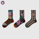 SCOTT GOOSE百搭時(shí)尚個(gè)性潮流透氣襪子女士復古風(fēng)新款中式春秋款棉襪中筒襪 松影斑駁【3雙裝】 均碼