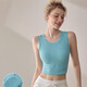 LULU VALAUA普拉提運動(dòng)背心女防震一體式訓練服內衣跑步瑜伽上衣健身文胸春夏 潮青色 L  【推薦115-125斤】