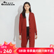 哥弟真的好（GIRDEAR）女裝V領(lǐng)單排扣純羊毛衫針織開衫女A400291 紅 S (2碼)