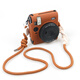 淺里適用于instax富士拍立得mini99保護(hù)套殼鏡頭蓋自拍鏡掛繩電池配件 mini99棕色硅膠套+棕色花繩