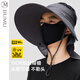 玖慕（JIUMU）亞麻防曬帽男士遮陽(yáng)帽太陽(yáng)帽空頂帽涼帽夏季遮臉護頸防紫外線(xiàn)帽子