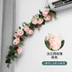 MZXM空調(diào)管子裝飾遮擋電線美化創(chuàng)意燃?xì)馀瘹庀滤艿勒诔笊衿鞣抡婊ㄌ?粉色1.8米長(zhǎng)1根(內(nèi)嵌鐵絲)