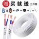 家用電線2芯1.5/2.5/4平方護(hù)套線燈線家用電線軟線戶外防凍線 白色2芯2.5平方【送五件套】 100.0001米