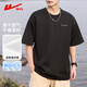 回力短袖男夏季寬松速干t恤男潮流新款衣服圓領(lǐng)透氣休閑男裝黑色XL