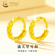 中國(guó)黃金（CHINA GOLD）滿(mǎn)天星耳環(huán)女5G車(chē)花耳扣足金爆閃耳飾小耳圈情人節(jié)生日禮物送女友 B款滿(mǎn)天星耳扣【一對(duì)】約1.8g