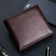 花花公子男士真皮錢(qián)包長(cháng)款高檔男款輕薄軟牛皮多卡位錢(qián)夾正品皮夾 老款/絲印咖【短款錢(qián)包】 軟皮質(zhì)【大容量】無(wú)拉鏈