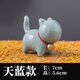 美克杰陶瓷娃娃哥窯貓咪擺件可愛(ài)茶寵貓網(wǎng)紅桌面ins風(fēng)北歐 【天空藍】
