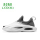 LOXKI/洛克斯基正版時尚新款疊穿創(chuàng)意潮款男鞋一鞋三穿防滑增高休閑鞋 月光白 疊穿 42 （建議拍大一碼）