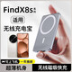 圖禿兔適用OPPOFindX8s無(wú)線(xiàn)充電寶FindX8Ultra磁吸充電寶FindX8s+無(wú)線(xiàn)快充大容量背夾磁吸兩用可上飛機 銀色 10000毫安