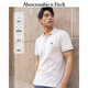 ABERCROMBIE & FITCH【經典小麋鹿】男裝25夏季新款通勤POLO衫短袖T恤KI124-5182 白色 S (175/92A)